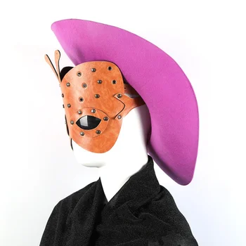 

Adjustable Punk Leather Mask Masquerade Mask Face Makeup Festival Accessories Halloween Mask Costume New Arrival