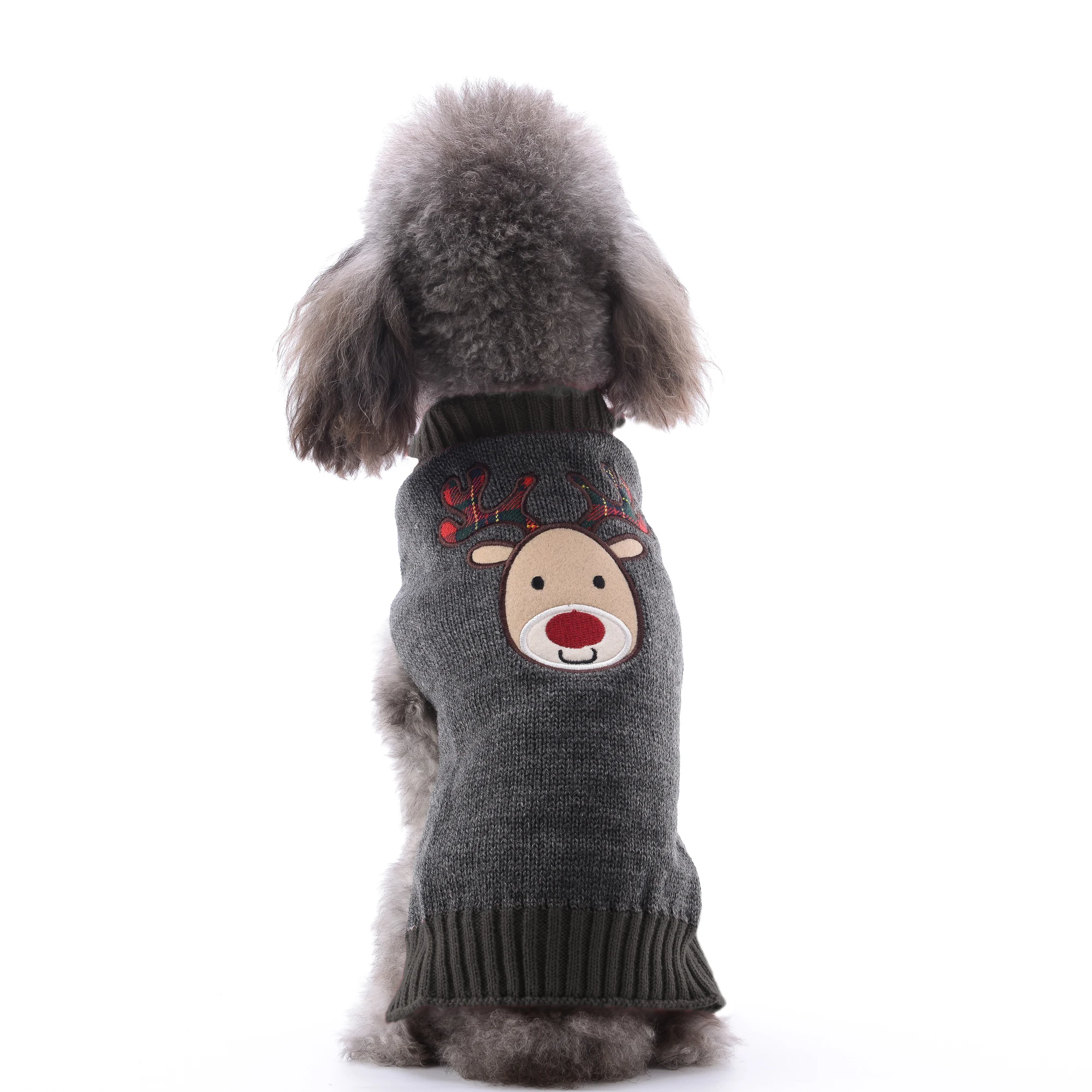 DOGGYZSTYLE Новый рождественский собачий свитер одежда красный жилет с оленем