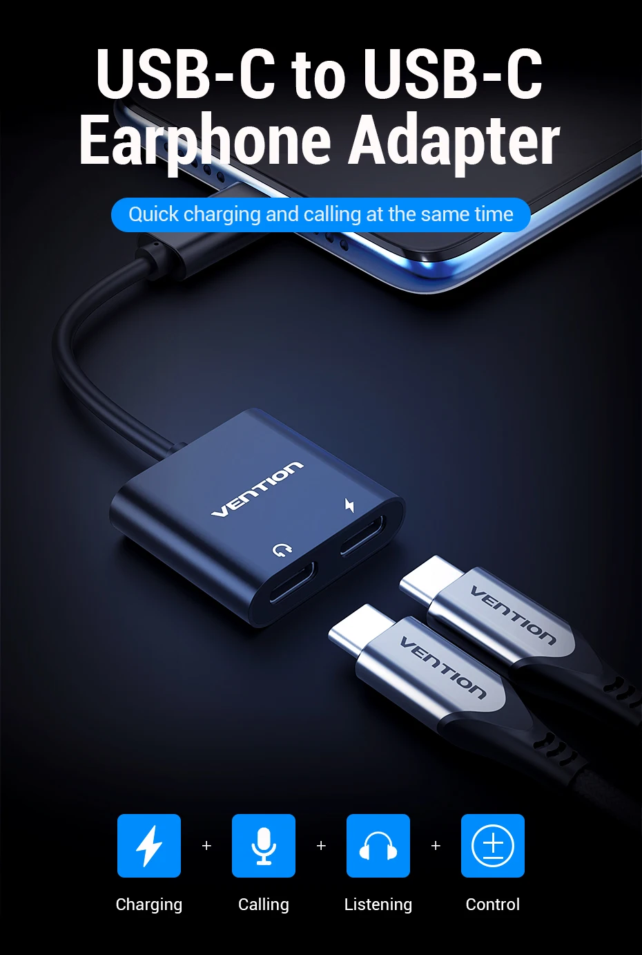 Vention 2 в 1 USB C аудио адаптер для наушников тип-c в аналоговый/цифровой USB c преобразователь для наушников для huawei P30 Pro ipad Pro