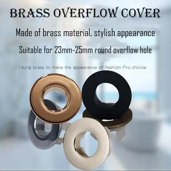

Bathroom Basin faucet Sink Overflow Cover Brass Six-foot Ring Insert Replacement