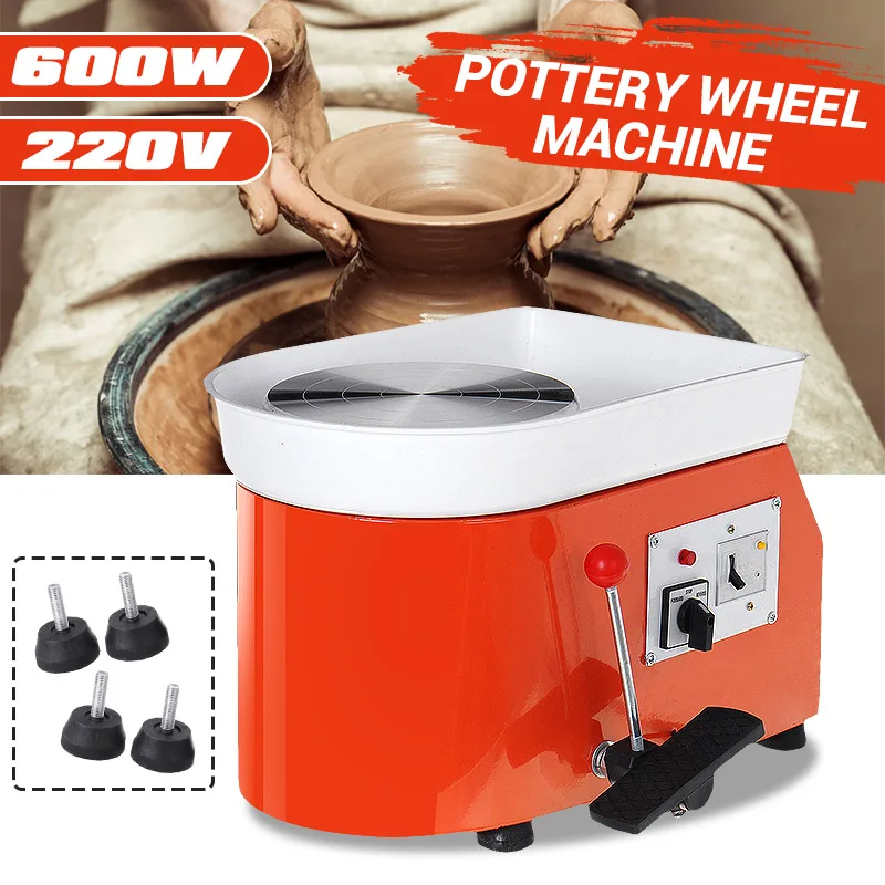 Mini 220V 600W Turning Electric Pottery Wheel Machine AU DIY Clay MIni