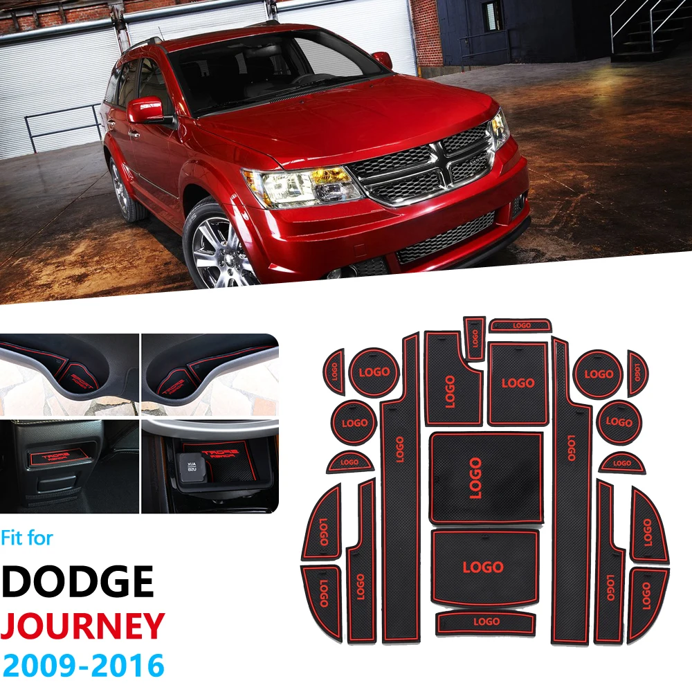 Противоскользящий резиновый коврик со слотом для ворот и чашки Dodge Journey JC Fiat Freemont