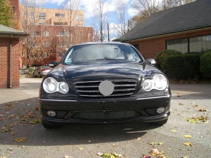 Для C Class W203 2000-2006 C63 Черная передняя сетчатая решетка гриль подходит для W203 ABS гоночные решетки Repalcement оригинальные решетки