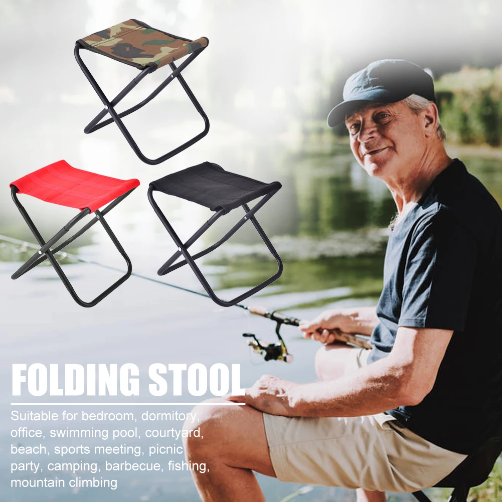 Chaise Pliante D'Extérieur Avec Repose-Pieds, Tabouret De Camping, Tabouret Pliable Et Portable