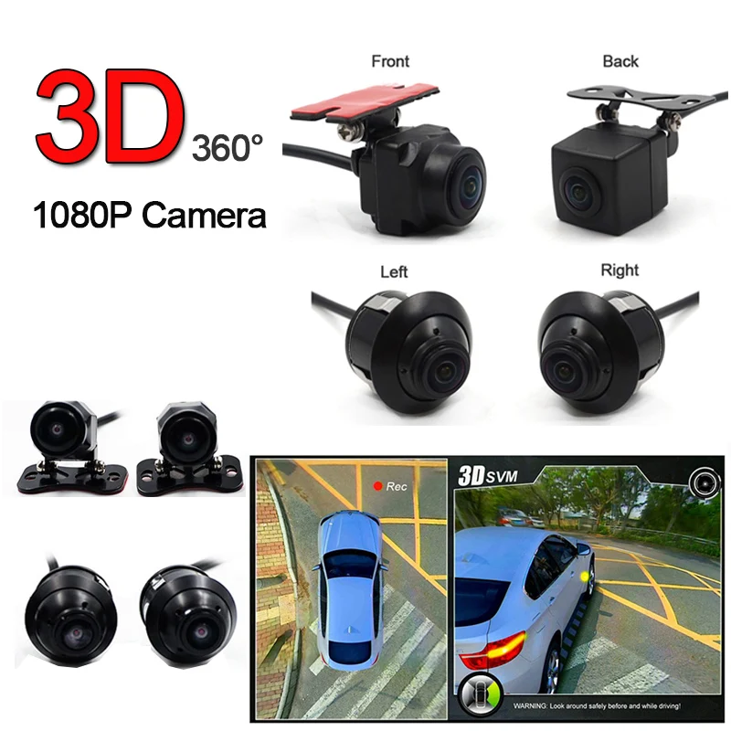 360 3D камера для автомобиля автобуса грузовика DVR система наблюдения за птицами 1080P