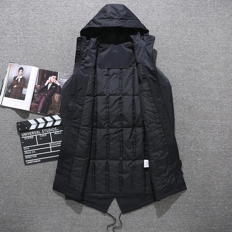 Красивая Мужская одежда, популярные зимние пуховики с капюшоном, зимние пальто высшего качества, мужские M-3XL, черные/хаки повседневные плотные куртки