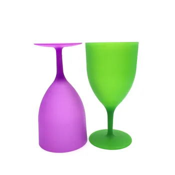 

Colorful Goblet Wine Standing Cups 6pcs/set Wine Bar Cocktail PP Plastic Party Picnic Bar Drinks Cups