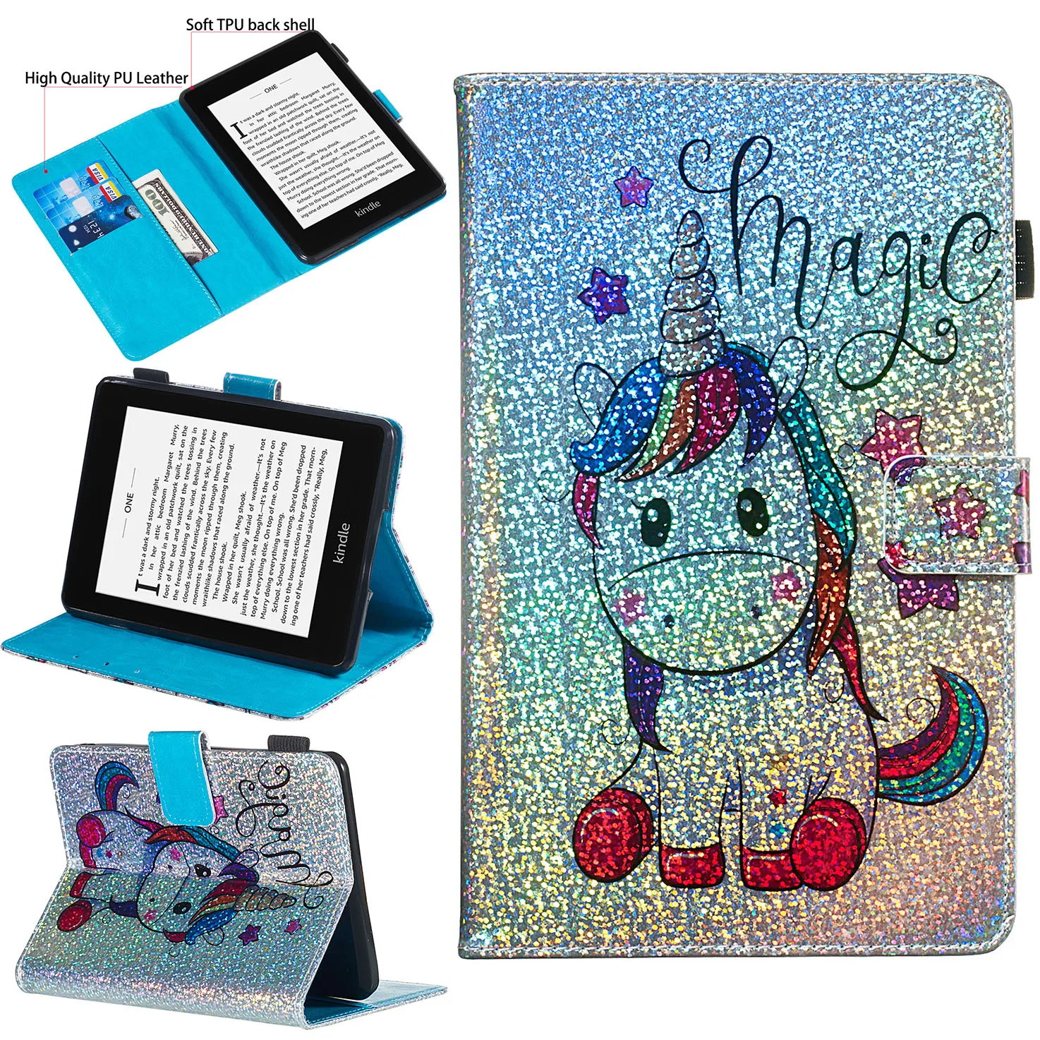 

Smart Case For Amazon Kindle Paperwhite 1 2 3 4 Case E-book Cover 2015 2017 2018 PU Leather Cover For Kindle Paperwhite 4 Case