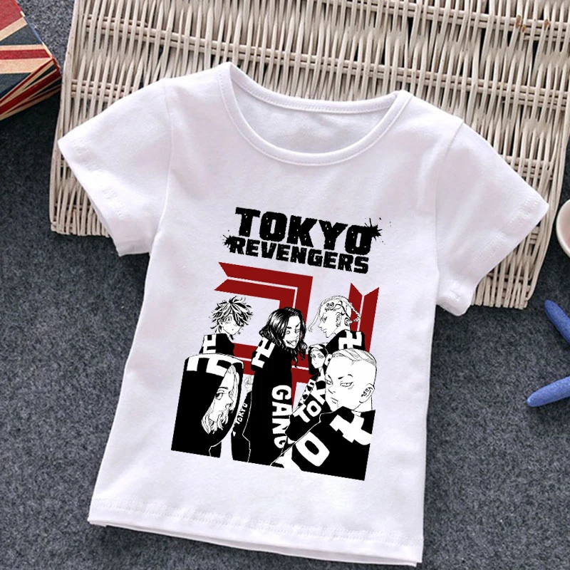 

New Kids T-shirt Tokyo Revengers Anime Girls Tees Short Sleeve summer Boys tshirt Tops Korean Casual T-shirt Clothes 14 Year Xxx