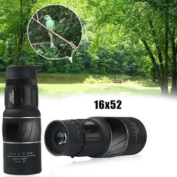 

Gadget Adjustable Outdoor Tool Zoom Monocular Telescope Hunting Black 6x52 Gift Optic Scope Pocket Telescope Lenses Camping