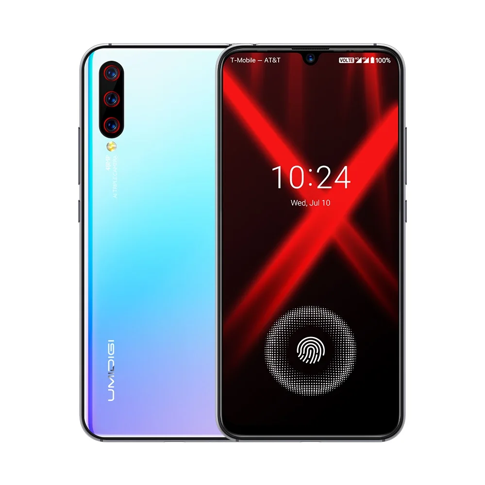 UMIDIGI X глобальная версия 4G смартфон 6,35 ''16 Мп+ 5 Мп+ 8 Мп+ 48 МП ультра-широкоугольный AI Тройная камера 4 Гб+ 128 Гб 4150 мАч мобильный телефон - Цвет: Breathing Crystal