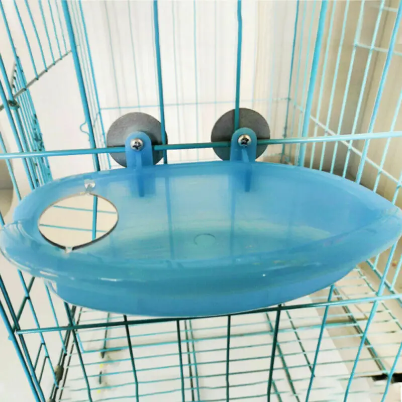 1 шт., милая клетка, крепится, маленькая птица, попугай, ванна, раковина, душ, ванна для домашних животных с зеркалом