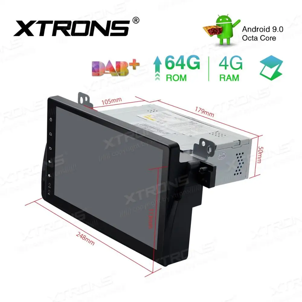 Best 9" 4GB RAM 64GB ROM Android 9.0 Pie OS Car Multimedia GPS Radio for MG ZT 2001-2005 with External DAB+ Receiver Box Support 2