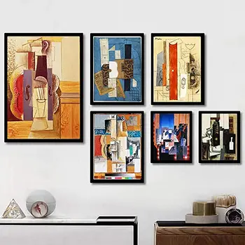 

Vintage Abstract Europe Canvas Painting Wall Art Pictures Gallery Posters and Prints Interior for Living Room Home Decor