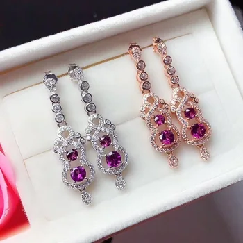 

Garnet Earring Natural And Real Garnet Earring 925 sterling silver Fine jewelry Garnet Earring