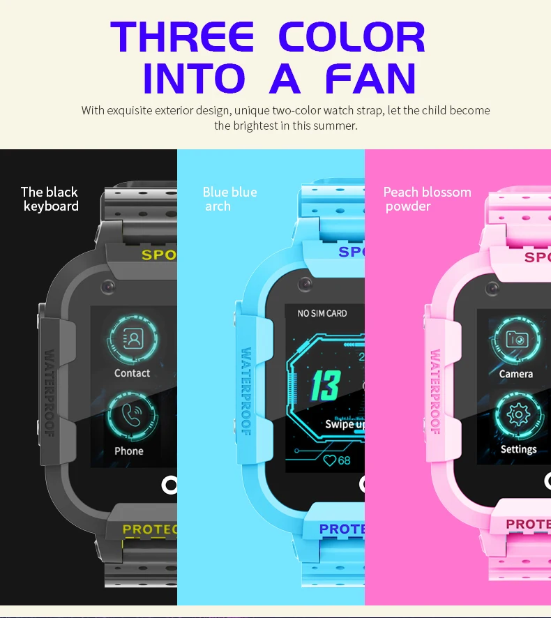 

Timethinker Kids Smart Watch 4G+ 2GB+LBS+GPS+WIFI Tracker Smartwatch Camera Touch Screen SOS SIM Phone Call Waterproof Child