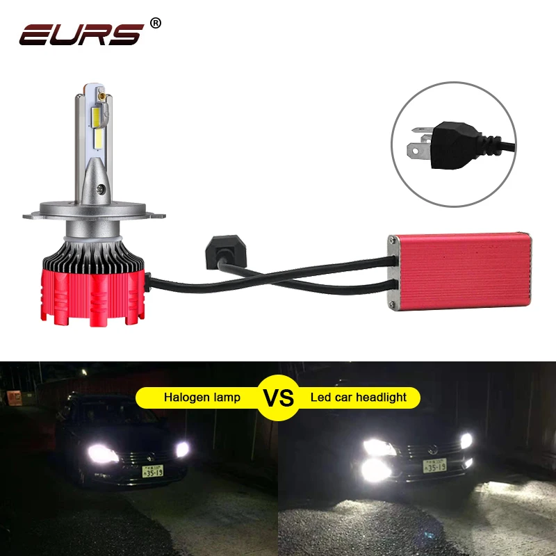 EURS H4 светодиодный H7 Canbus автомобилей головной светильник H1 H11 H8 H9 HB3 HB4 9600LM 12V 24V N3 автомобилей Автомобили 6000K светодиодный туман светильник яркие автомобильные лампы