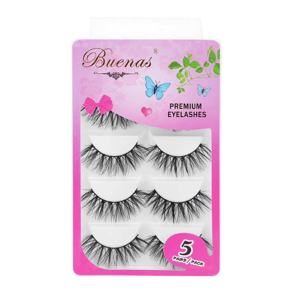 LEKGAVD 5 пар Wispies Fluffies драма ручная работа безжалостные ресницы 6D искусственные норковые волосы Накладные ресницы для наращивания Красота Макияж