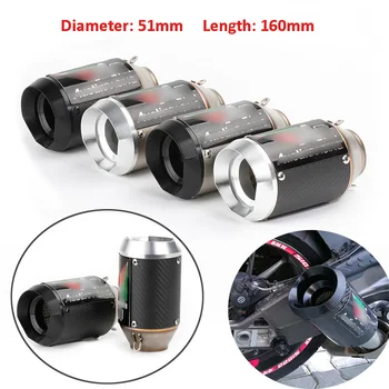 

Motorcycle Exhaust Pipe Tip Silencer Tail Muffler Escape Slip on 38-51mm Universal Exhaust Motobike