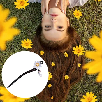 

1Pc Chinese Retro Hairpin Flower Shaped Hair Wear Creative Women Decoration