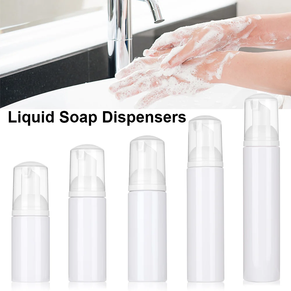 Cosmetic Bottle 1pc 30/50/80ml Plastic Foam Pump Bottle Empty Face Eyelashes Cosmetic Bottle Cleaner Soap Dispenser Foam