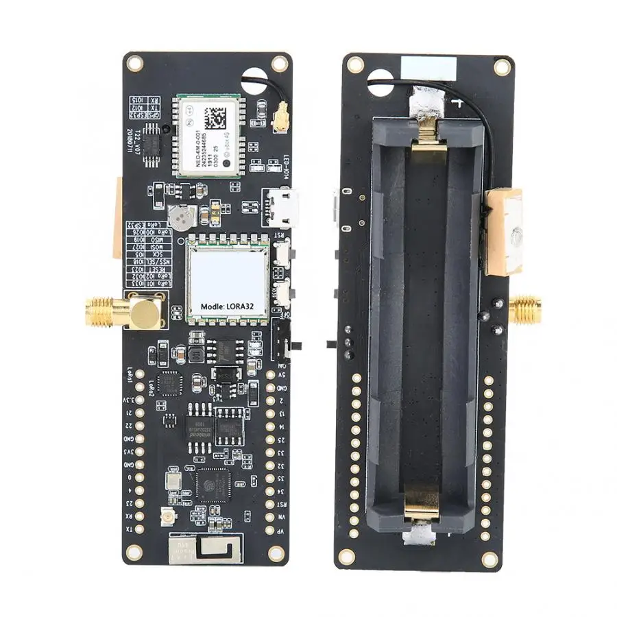 Для TTGO T-Beam ESP32 LoRa 433Mhz беспроводной REV1 WiFi gps модуль платы NEO-6M, 3 V-5 V с база для батареи