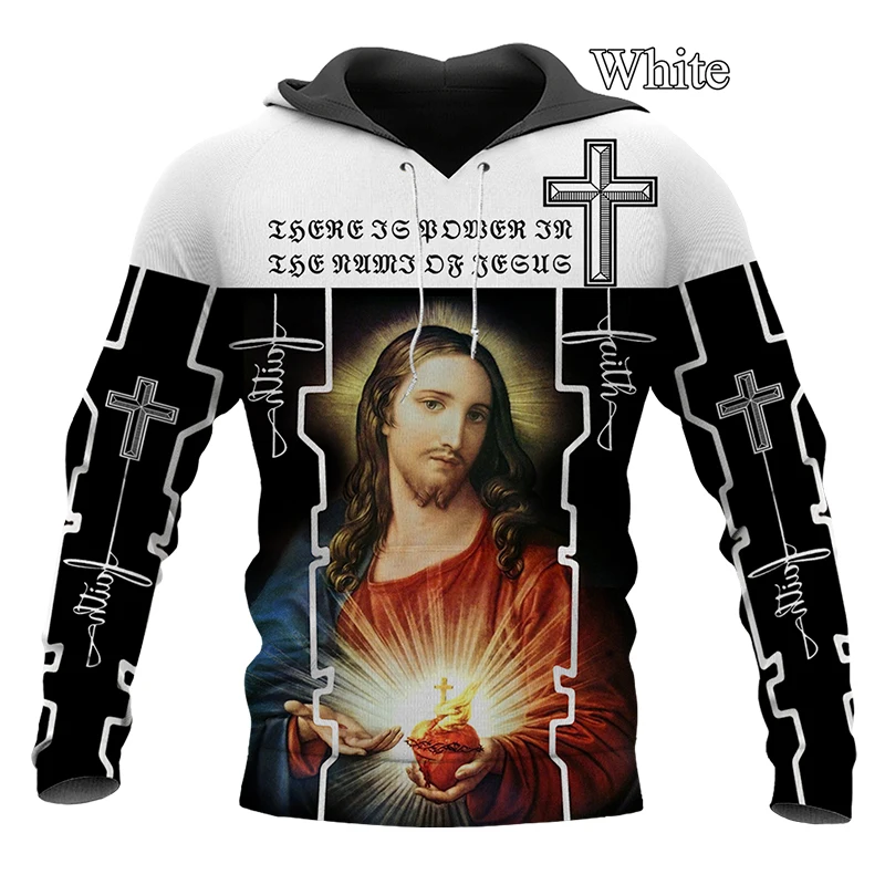 

2020 New Fashion God Patterned 3D Printed Graphic Hoodies Men Classic Jesus Sweatshirt Comfortable Casual Sport Hooded For Men W