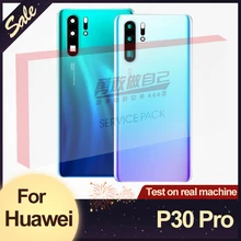 Original volta habitação substituição para huawei p30 pro capa traseira bateria de vidro com lente da câmera para p30 pro capa traseira com logotipo