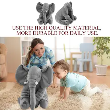 

40/60cm Plush Elephant Playmate Calm Doll Shell Baby Appease Toy Accessory