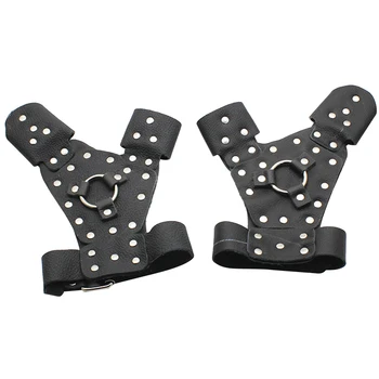 

2 Pcs Handguard Prcatical Efficient Durable Professional Leather Bracer Wristband Handguard for Fishing Slingshot