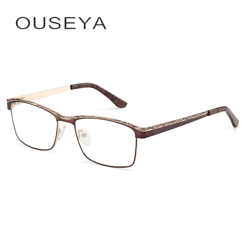 Alloy Men Eyeglasses Frames Vintage Retro Optical Glasses Clear lens