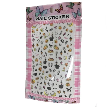 

1 Sheet Nail Stickers Embossed 3D Nail Stickers Blooming Flower 3D Nail Art Stickers Halloween stickers Decals