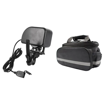 

1Pcs Bicycle Dynamo Bicycle Chain Generator Charger with Usb Charger & 1Pcs Bike Rear Bag Bicycle Pannier Bag