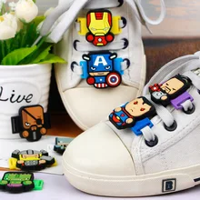 1 sztuk Marvel Iron Man kapitan ameryka Hulk Thor Spiderman zabawki akcesoria klamry do butów Action Toy rysunek dzieci prezenty tanie tanio Disney Akcesoria do cosplay 7-12y 12 + y 18 + CN (pochodzenie)