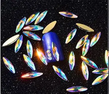 Кристаллы для дизайна ногтей/кристалл AB/100 шт смешанный размер 100 шт кристаллы AB Стразы с плоской задней стороной стеклянные драгоценные камни для украшения ногтей - Цвет: patter20-100pcs
