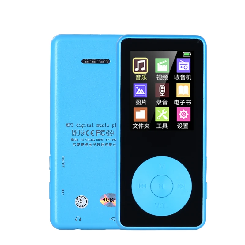 blue Large Memory Capacity MP3 Music Player Support 128GB Lossless Sound Music Player Portable Voice Recorder FM Radio MP3 Player - Цвет: blue