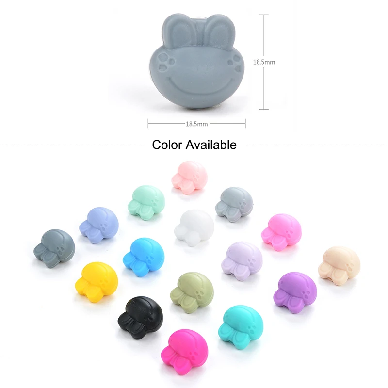 LOFCA 5 Stück Silikon Tierperlen Panda Lebensmittelqualität DIY Spielzeug Koala Baby Zahnen Perlen BPA FREI Schnullerkette Zubehör – Detail 24