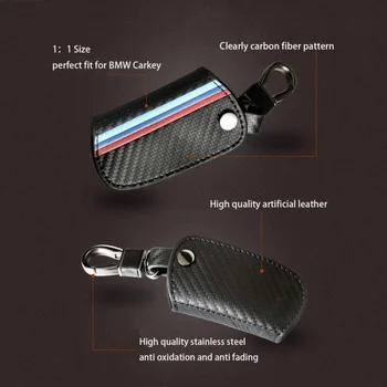 

Carbon Fiber Leather Pattern Remote Key Cover FOB For BMW F01-F33 F80 X1 X3 UK
