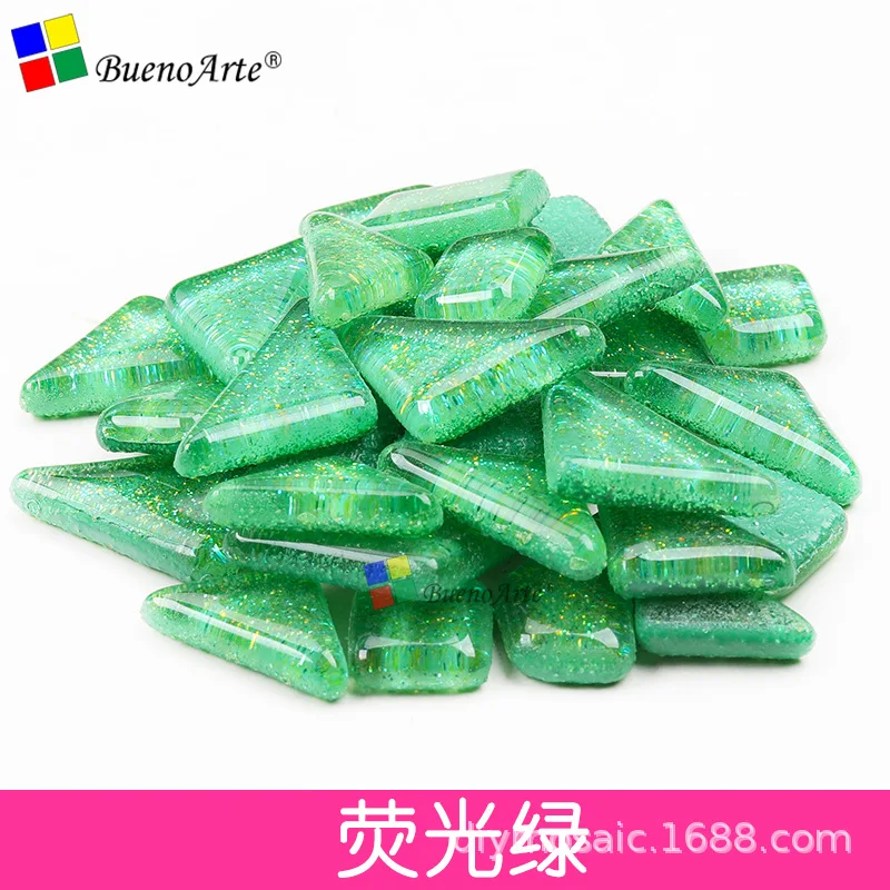 Fluorescent green 1 кг DIY Детские материалы ручной работы мозаика ручной работы креативный материал Радужный - Цвет: Fluorescent green