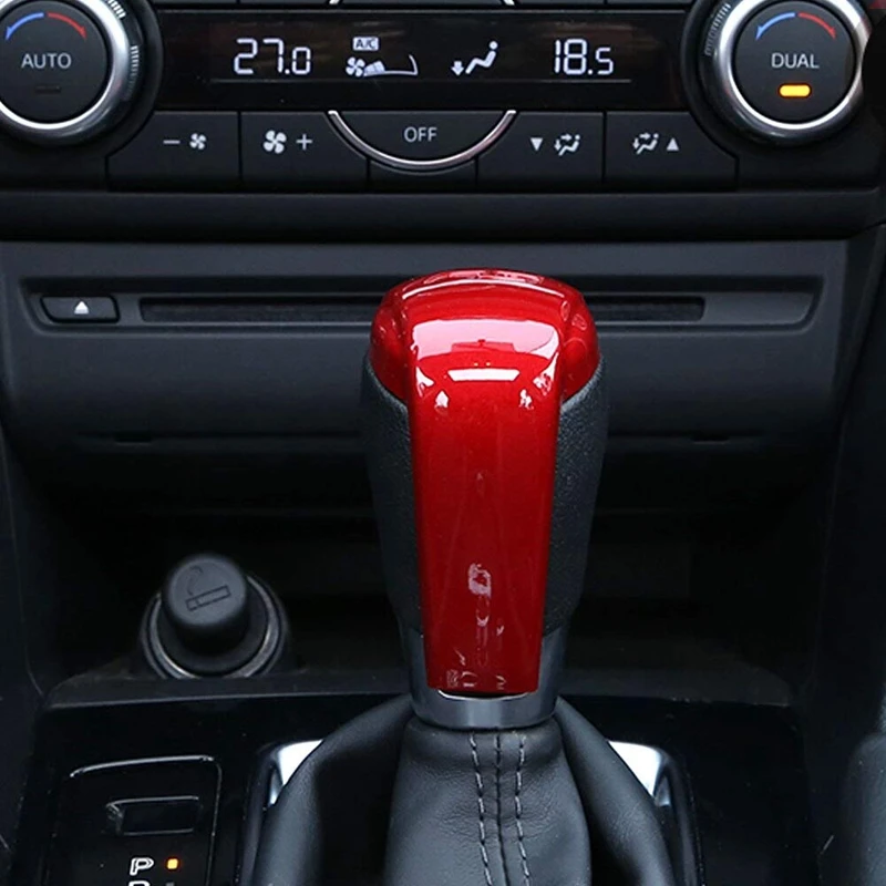 Красный ABS салон автомобиля рукоятка для рычага переключения передач Накладка для Mazda CX-3 CX3