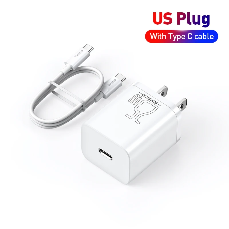 usb c 30w Baseus USB C Charger 25W Support Type C PD Fast Charging Portable Phone Charger For Samsung S20 S21 Ultra Xiaomi 10 Pro Tablet powerbank quick charge 3.0 Chargers