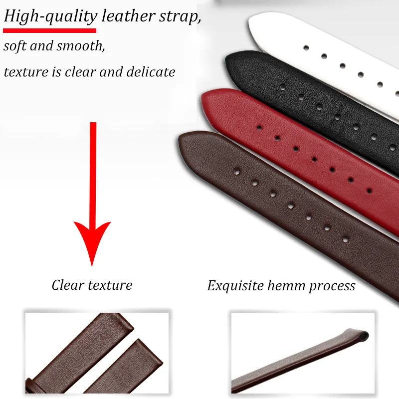 Premium Leather Watch Strap - Elegant Wristband Accessory