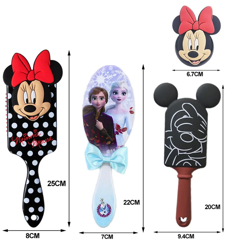 Disney Frozen Comb 3D Mickey Minnie Comb Elsa Anti-Static Air Cushion Hair Care Brushes Baby Girls Dress Up Makeups Toy Gifts