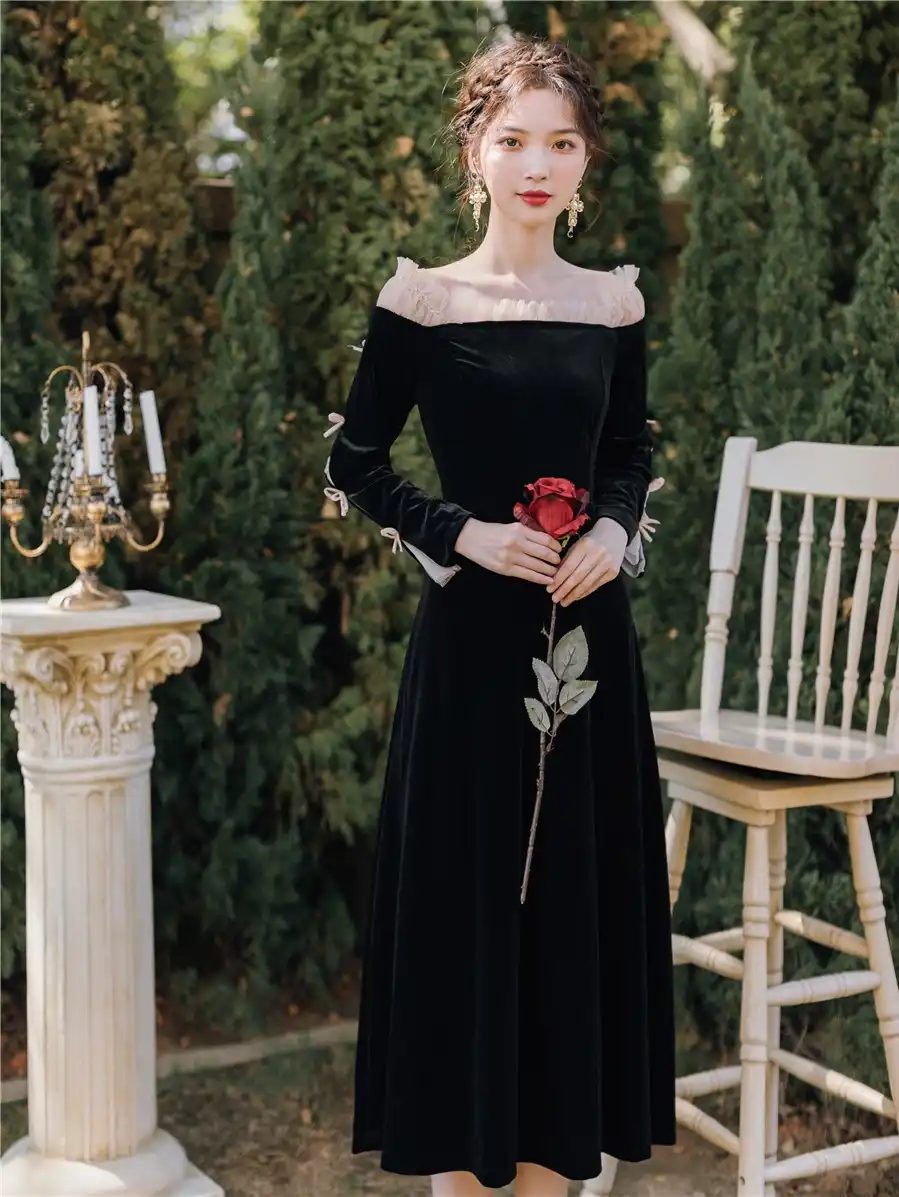 vintage velvet gown