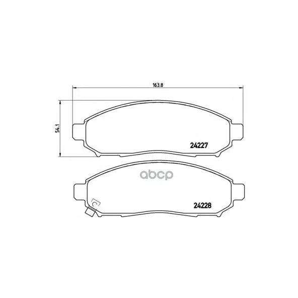 Колодки Тормозные Nissan Navara/Pathfinder 2.5d 05- Передние Brembo P56059 Brembo арт. P56059