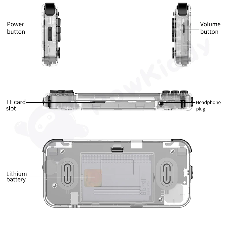 POWKIDDY Q90 3-дюймовая пленка ips экран портативных игровых консолей двойной открытая система игровой консоли 16 тренажеры Ретро PS1 подарок для ребенка 3D новые игры