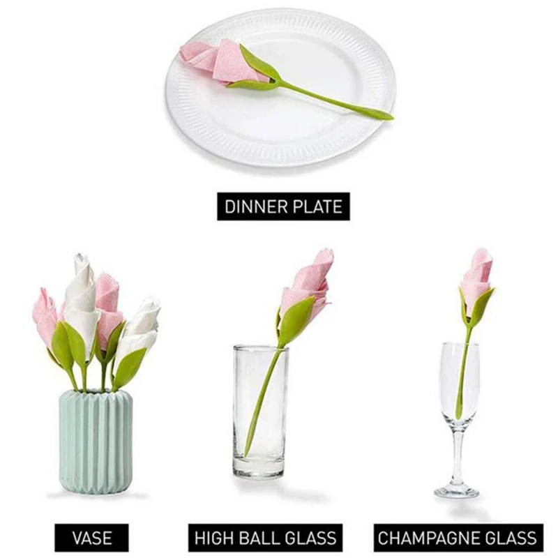 

Flower Napkin Holder Leaf Table Decor Napkin Holder DIY Flower Branch Serviette Holder Christmas Decorations for Home Table
