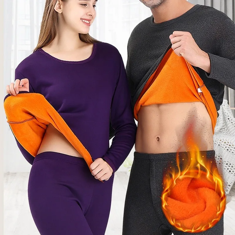 Thermal Underwear men Winter Women Long Johns sets fleece keep warm in cold weather size L to 4XL Warm Layered Clothing | Мужская одежда