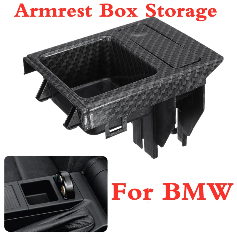 

Car Carbon Centre Console Storage Tray Coin Box for Bmw E46 325 3 Series 51168217957