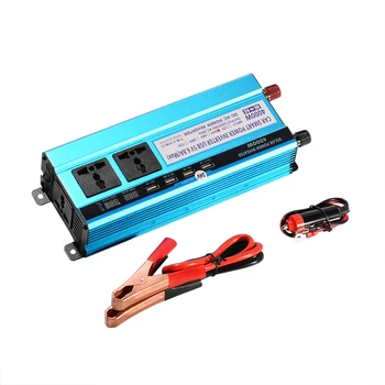 

4000W Inverter 12V/24V/48V To 220V Voltage Converter Transformer Double LED Display 4 USB Car Solar Triple Power Inverter